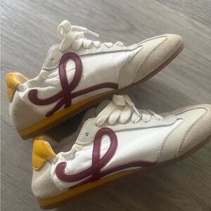 Loewe Kids Sneakers in White, Yellow, and Red